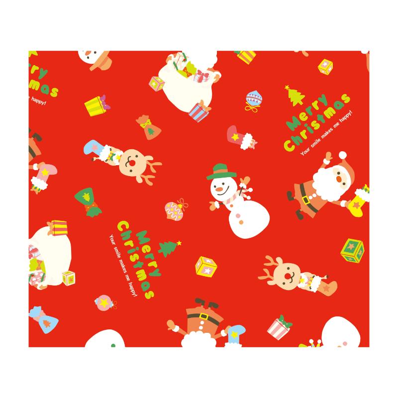 紙手提袋 クリスマスバスケット(赤) 半切 ベルベ