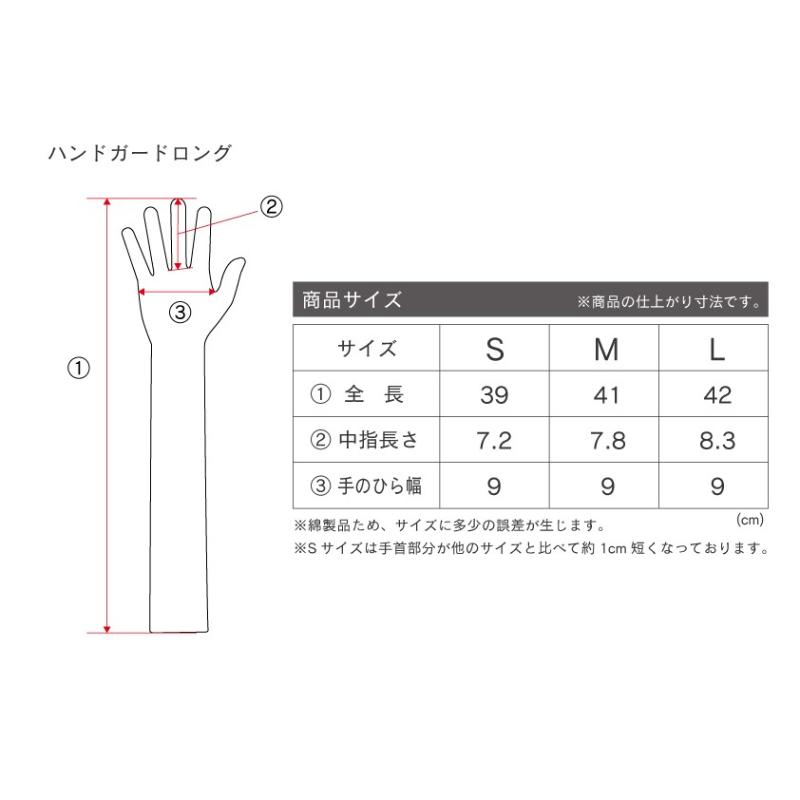 インナー手袋 ハンドガードロング L おたふく手袋