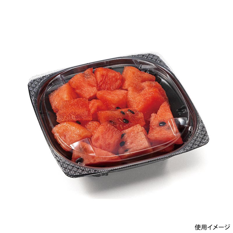 サラダ容器 バイオ ハクリア 17-42B 黒 リスパック