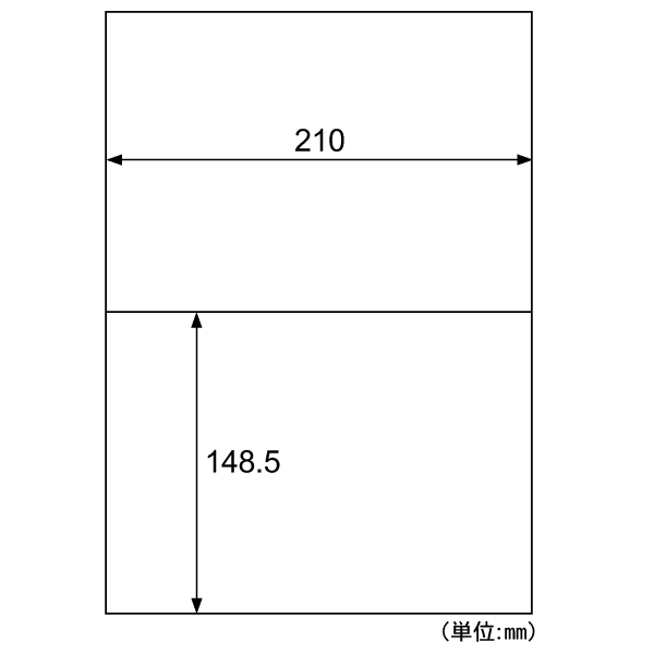 販促用品 エコノミーラベル A4 2面 100枚入 ヒサゴ