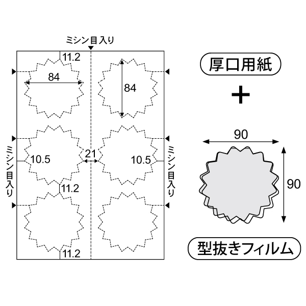 売場備品 CPリーフ ラミPOP ギザギザ 18枚入 ヒサゴ
