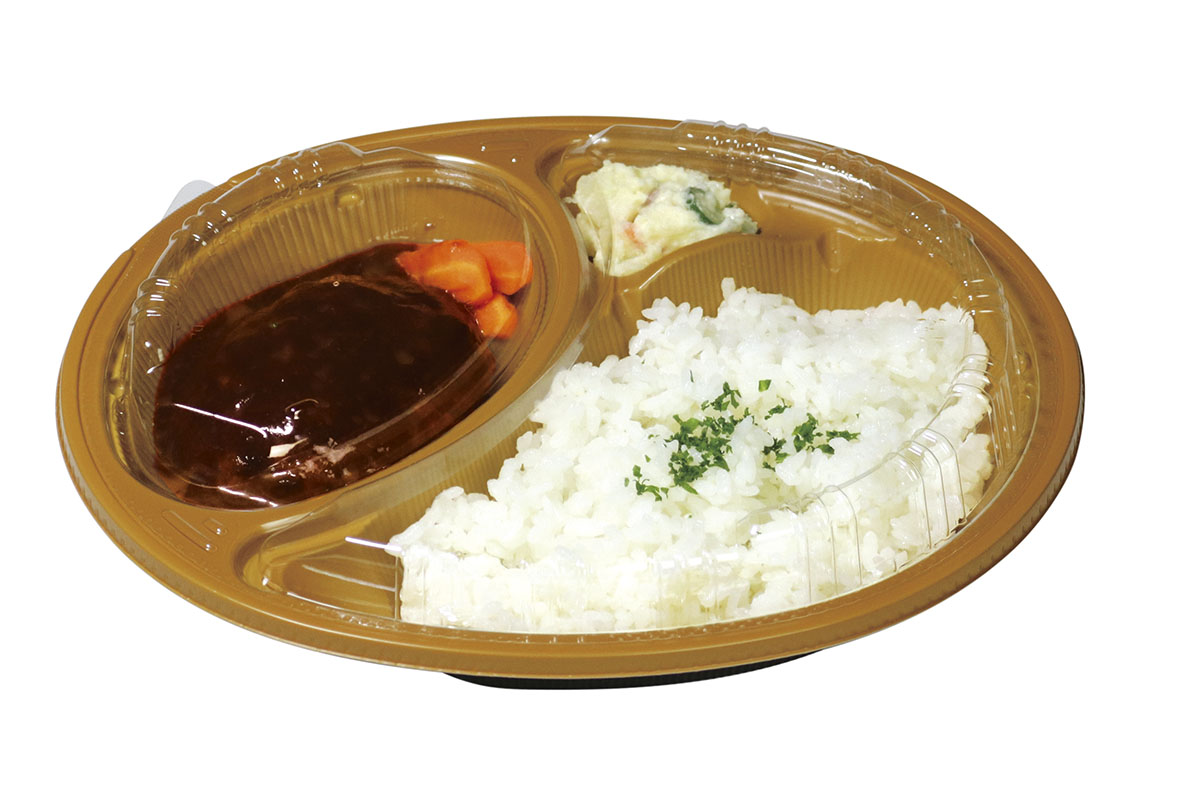 カレー容器 Dジャーニー 24-20浅P本体飴茶 デンカポリマー