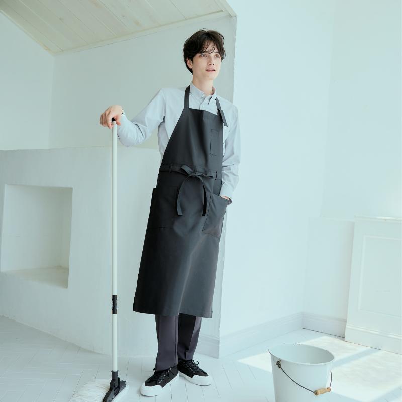 ボタンダウンシャツ シャツ 兼用 長袖 グレー L SS009-91 住商モンブラン