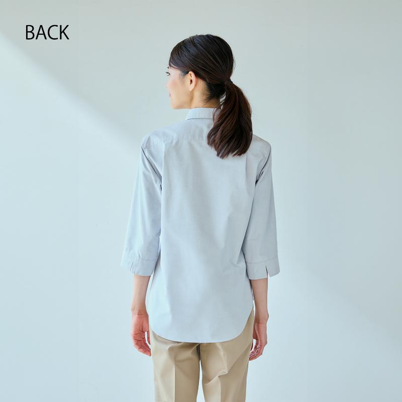 七分袖シャツ シャツ 兼用 7分袖 グレー M SS010-91 住商モンブラン