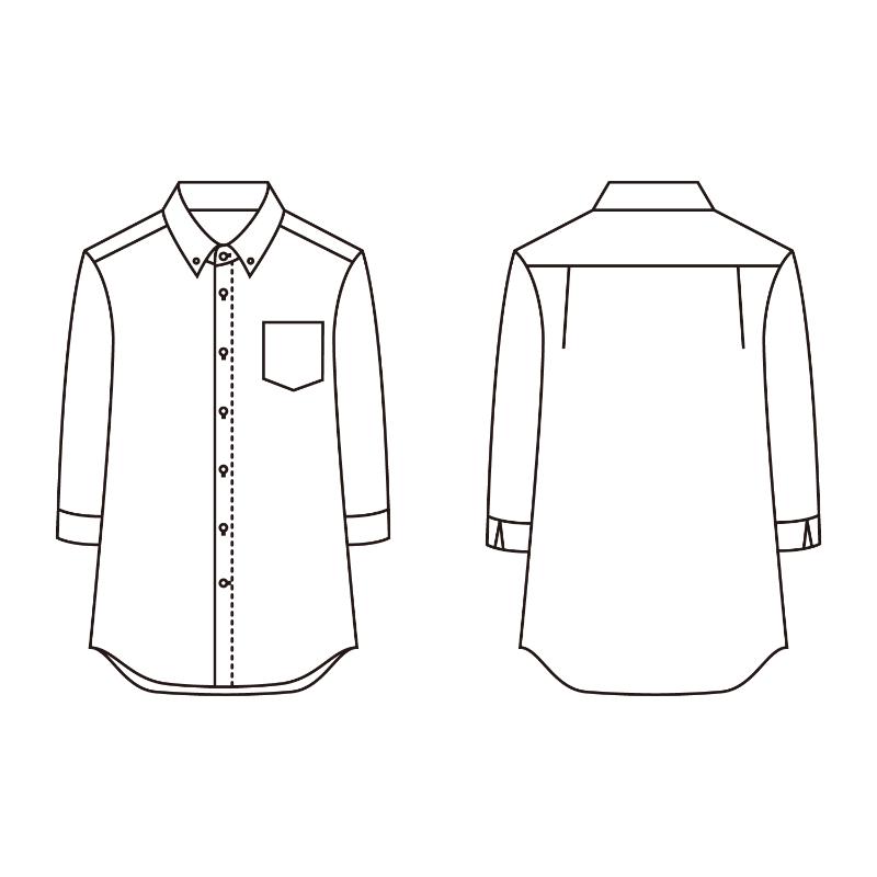 七分袖シャツ シャツ 兼用 7分袖 グレース L SS002-92 住商モンブラン