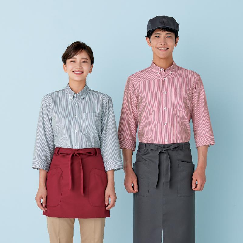 七分袖シャツ シャツ 兼用 7分袖 グレー 3L SS002-92 住商モンブラン