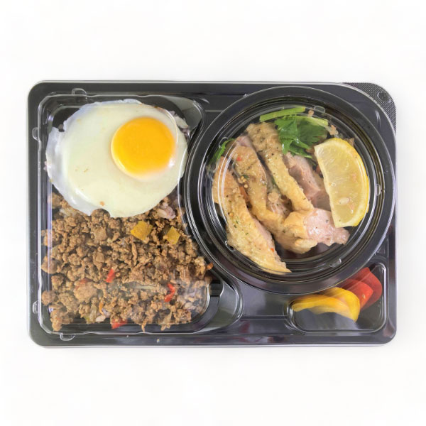 弁当容器 CBFNランチ12 黒本体(R) シーピー化成