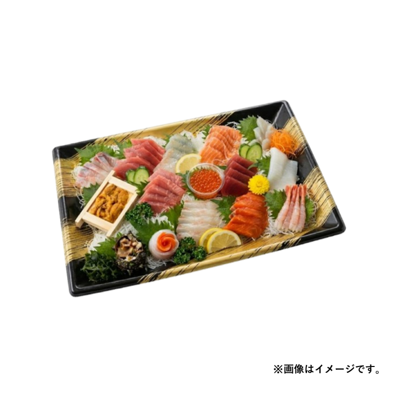 刺身容器 BD-450 本体 エコ黒ふで金 お刺身 エフピコ