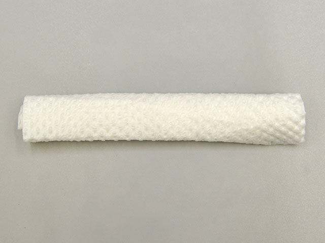 紙おしぼり 新紙エンボスおしぼり 白 丸型 乳白 日東社