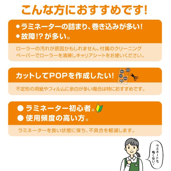 ラミネート ラミネート用キャリアシートA4 3枚入 ヒサゴ