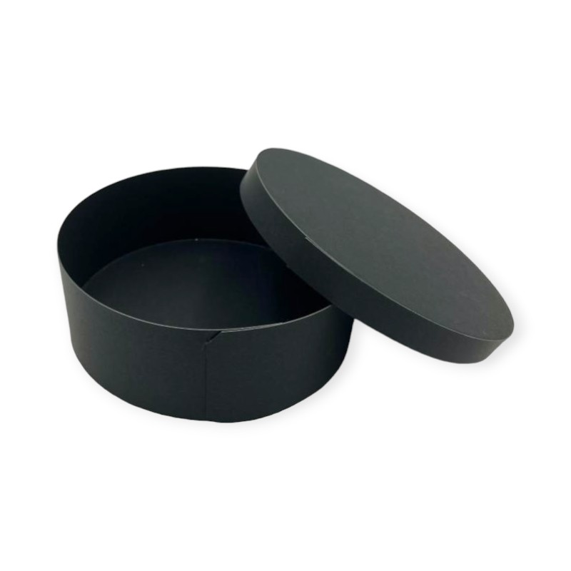 弁当容器 140φ×50H ブラック(ケーキ用) 山田曲物