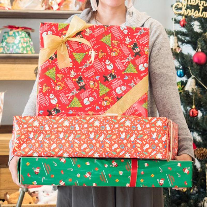 クリスマススノーマン 包装紙-2(50枚) ヘッズ