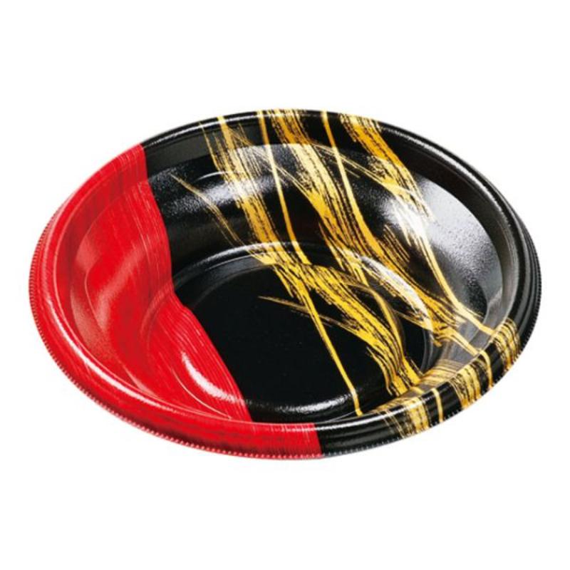 どんぶり容器 MFP-丸丼19(V1)本体 金彩赤黒 エフピコ