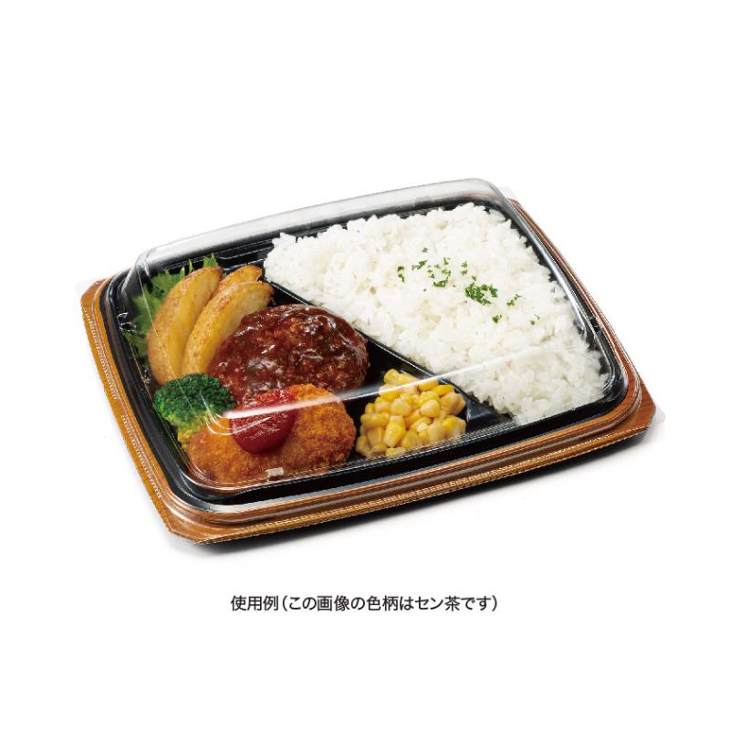 弁当容器 バイオ マウント 24-19-2B 黒 リスパック