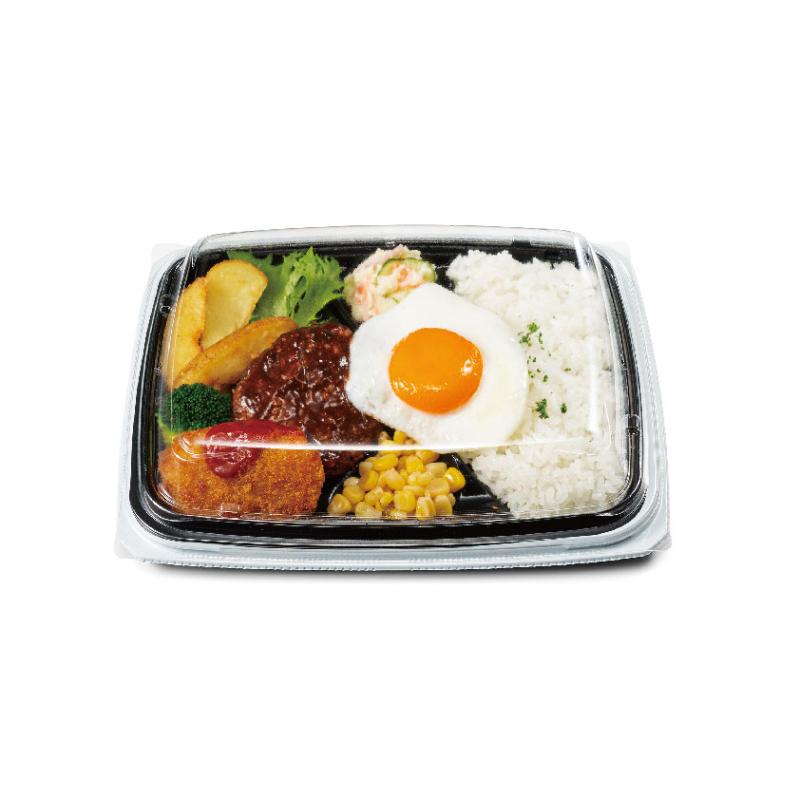 弁当容器 バイオ マウント 24-19-2B 白黒 リスパック