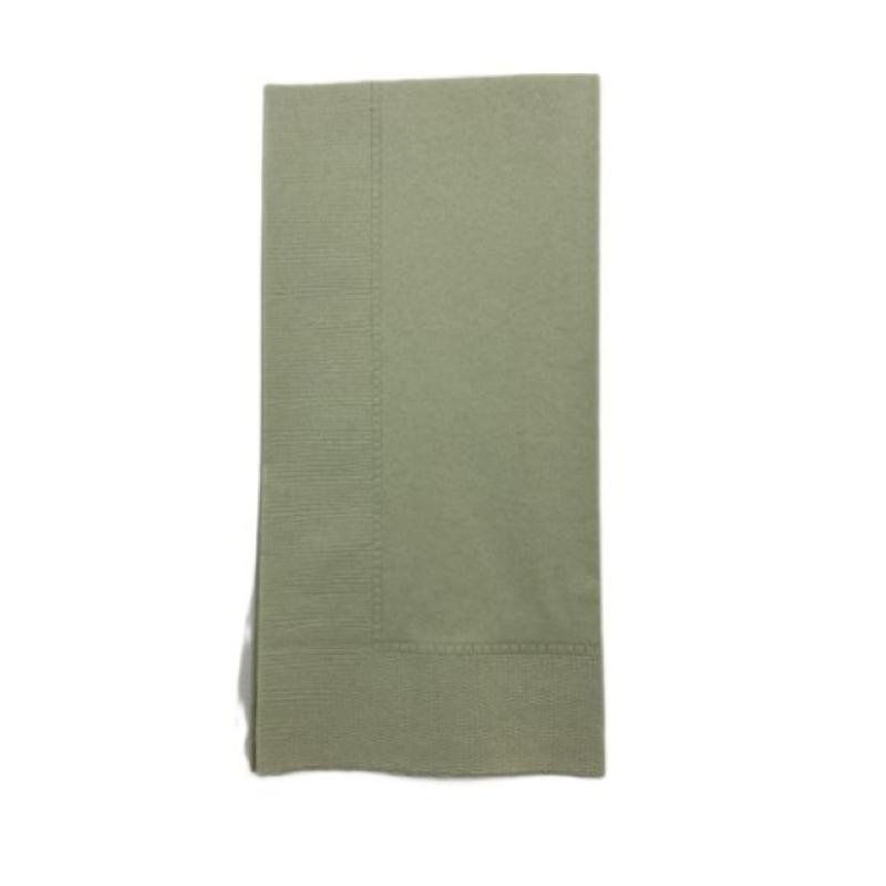 店舗資材 2P8ツ折りカラーナプキン(オリーブ) LUC-28 オリエンタル紙業
