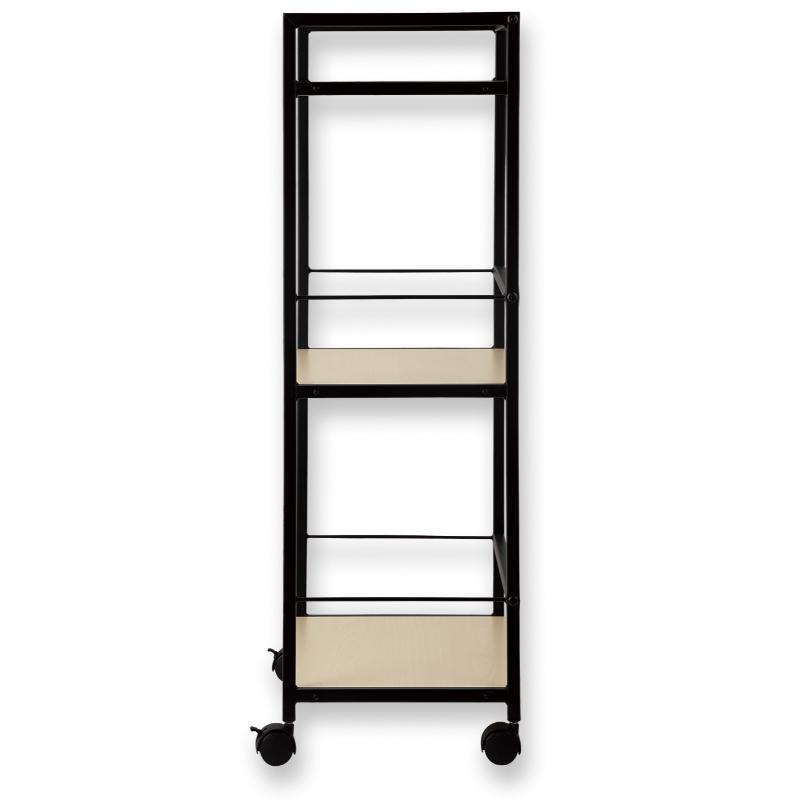 店舗備品 デスクワゴン3段 ブラック アスカ