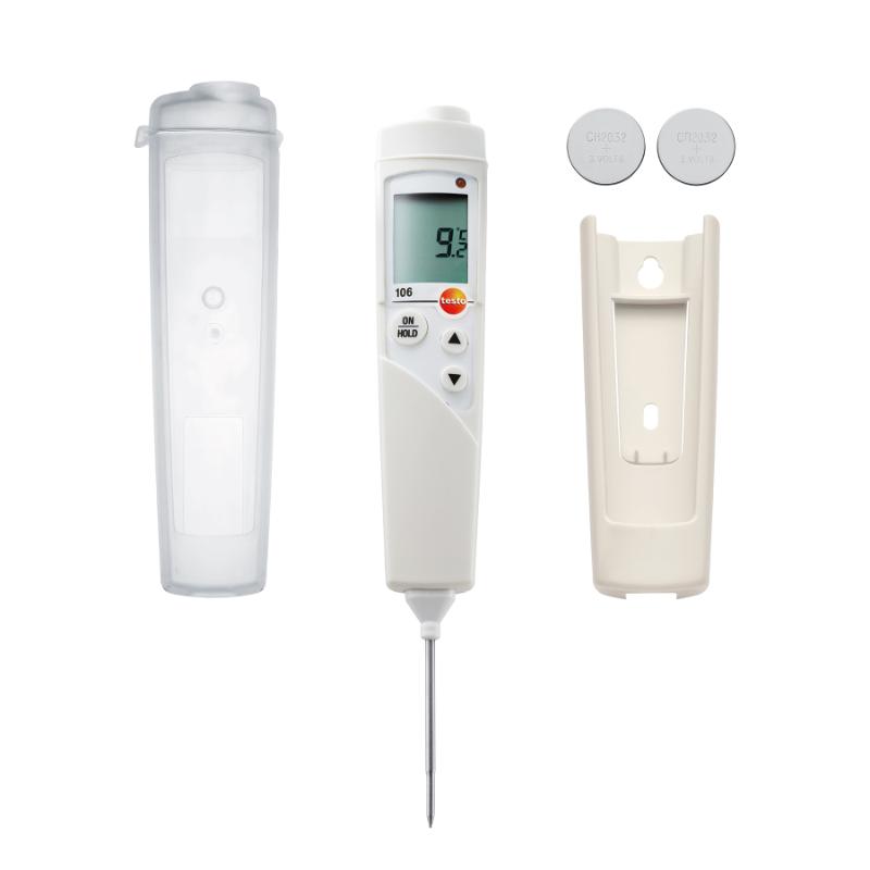 調理小物 testo 106 食品用中心温度計 セット (プローブ保護キャップ・TopSafeプロテクタ・ベルトホルダー付) テストー