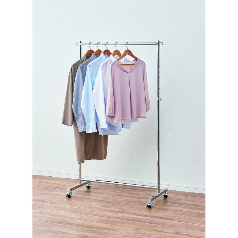 店舗備品 頑丈！高耐荷重ハンガー シングル パール金属