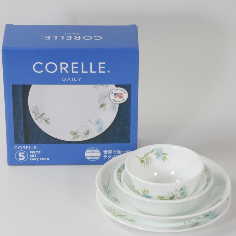 皿 コレールデイリーフェアリーフローラ5pcsセット パール金属