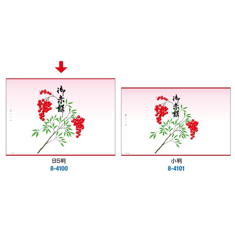 慶弔用品 8-4100 掛紙 B5判 御赤飯100枚入り ササガワ