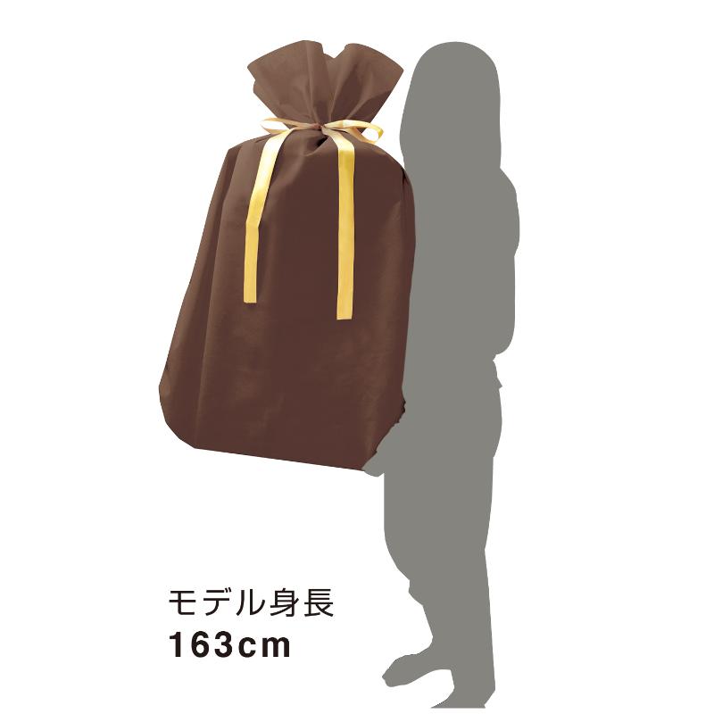ラッピング用品 50-3961 巾着袋 超BIG 750×1000 ダークブラウン 1P ササガワ