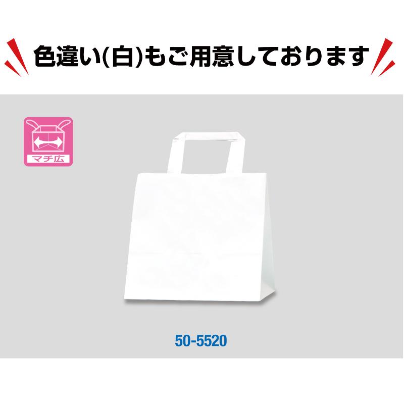 持ち帰り用紙袋 50-5521 手提げ袋 未晒 220×150×210 50P ササガワ