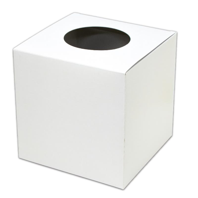 イベント用品 37-7918 抽選箱 白 20cm角 ササガワ