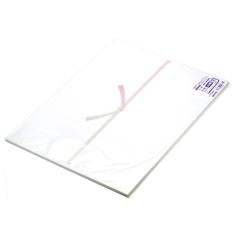 事務用品 2-510 のし紙 A3判 五本結切 のし無し 京 100枚入 ササガワ
