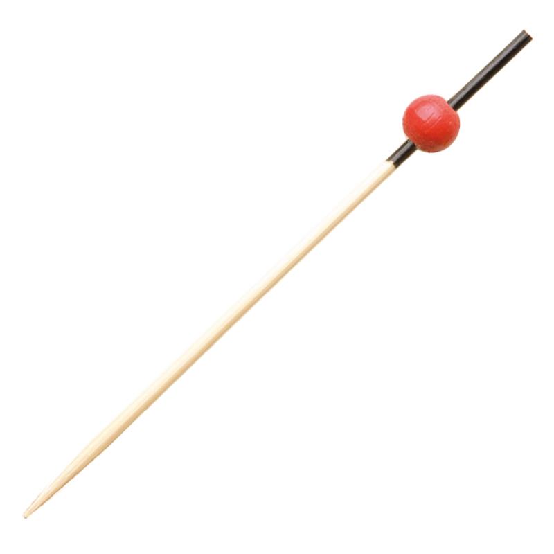 竹串 珠かんざし串(赤) 9cm 100入 萬洋