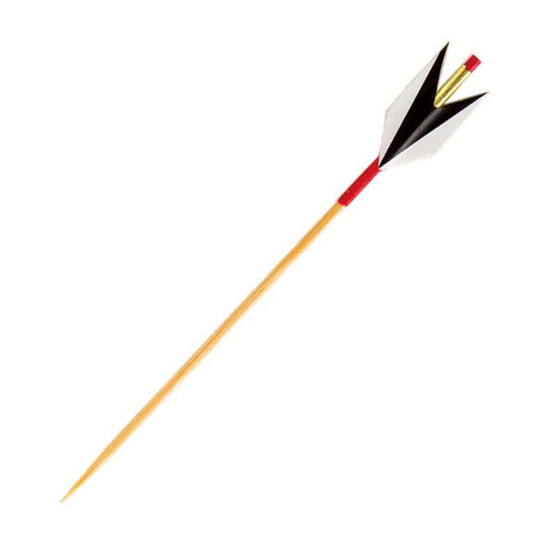竹串 天朱矢羽根串(並・黒) 9cm 100本入 萬洋