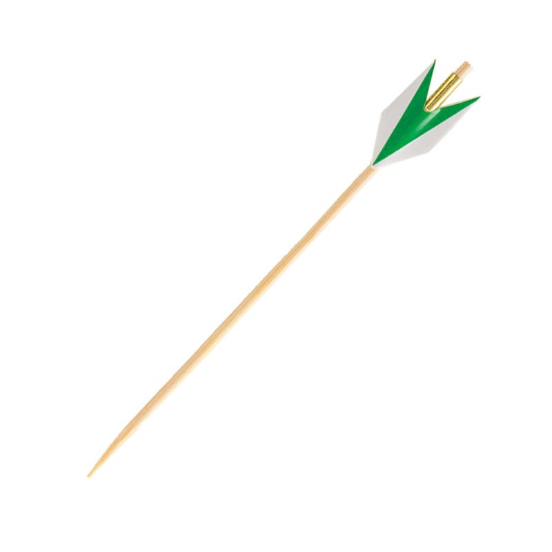 竹串 矢羽根串(並・緑) 9cm 100本入 萬洋