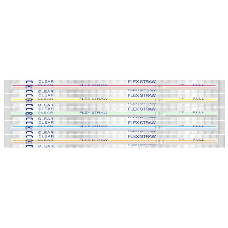 ドリンク資材 フジC透明袋入 フレックスストロー 400本入 尚美堂
