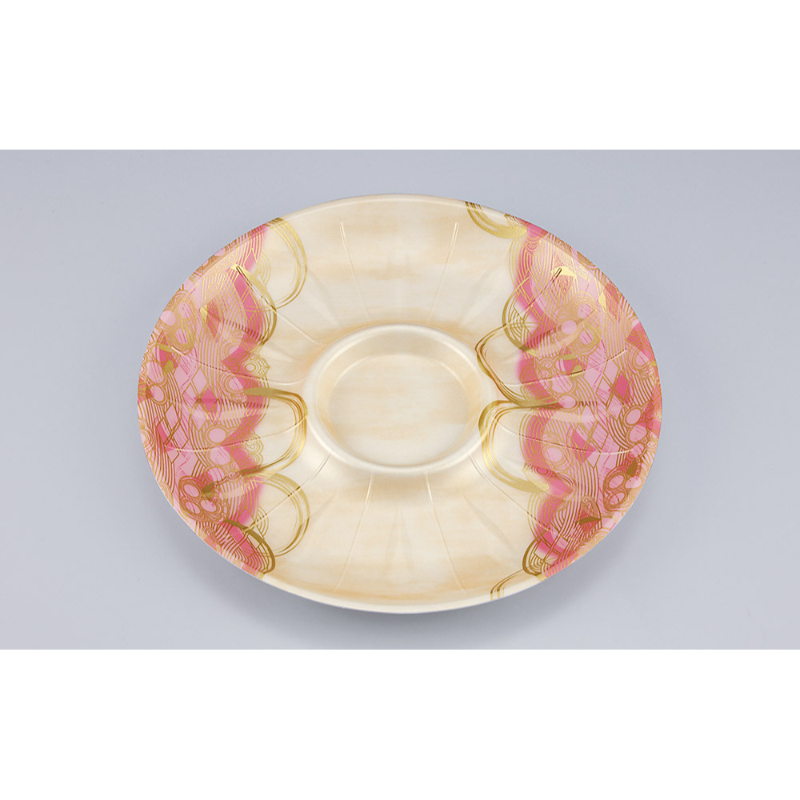 発泡トレー SF丸皿255 波瓦桃 シーピー化成