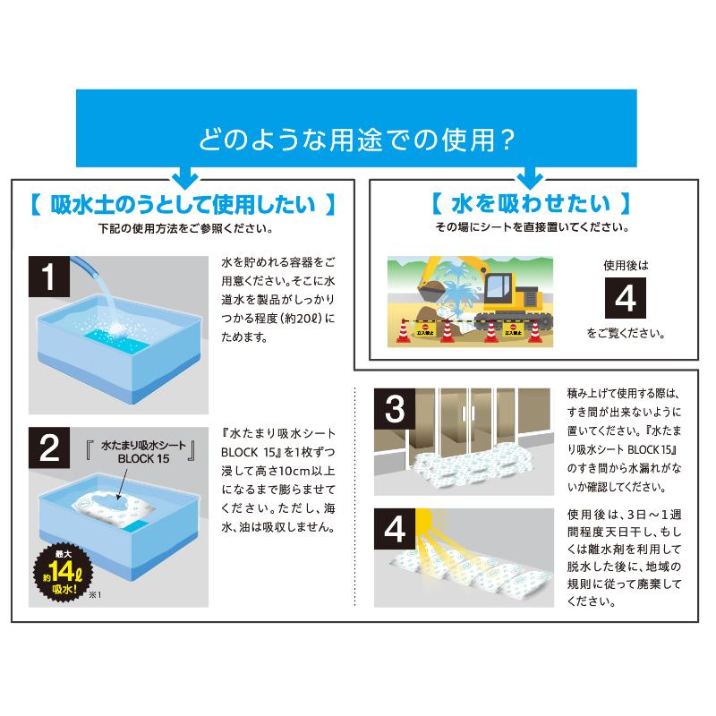 防災人 水たまり吸水シート BLOCK15 第一衛材