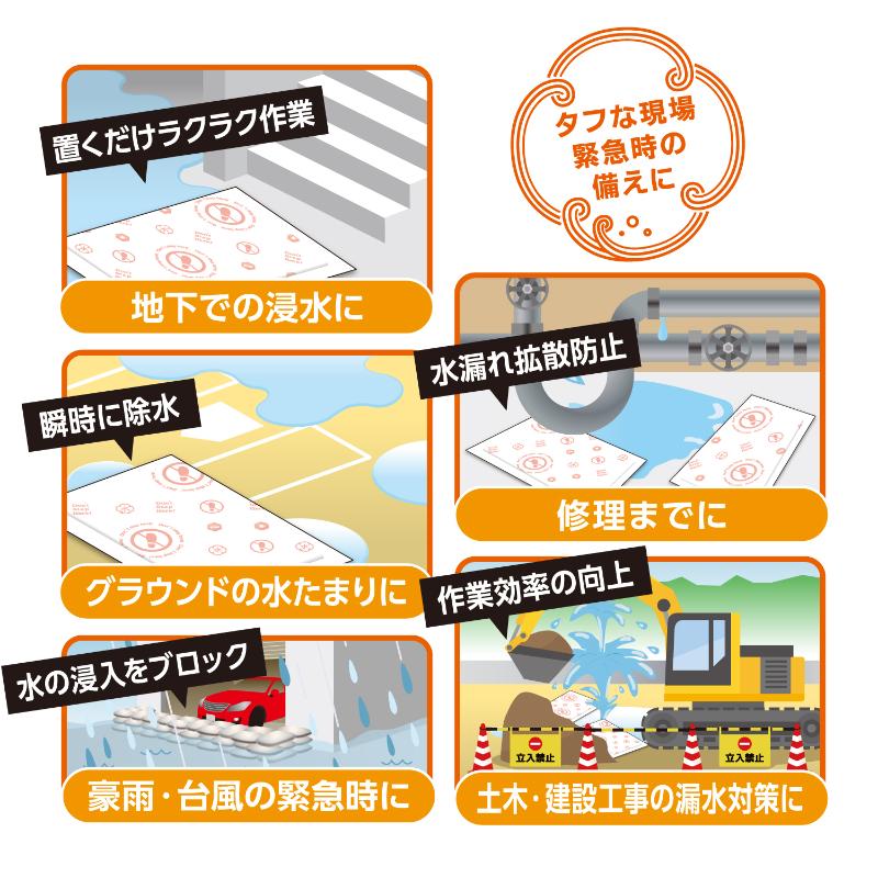 防災人 水たまり吸水シート BLOCK20 第一衛材