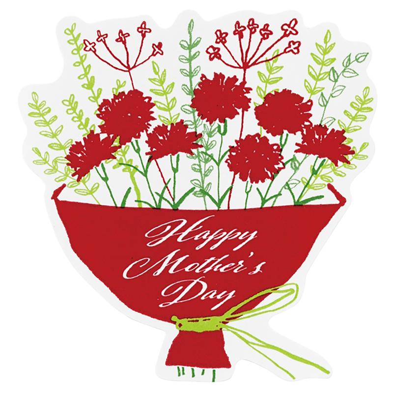 ギフト資材 MA-36S 母の日シール-36/カーネーションブーケ(100枚) ヘッズ