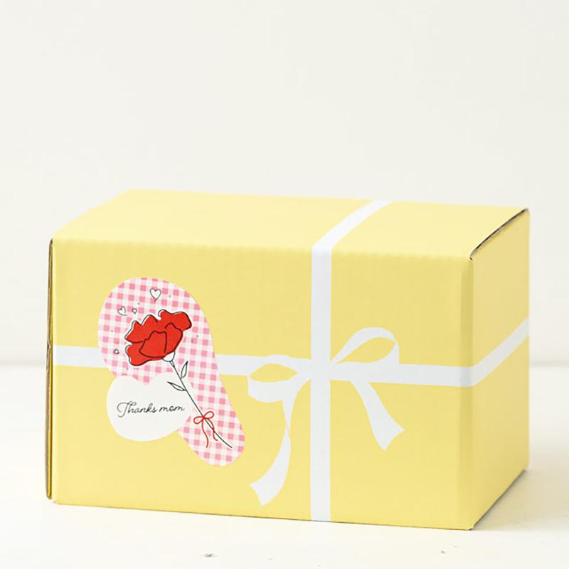 ギフト資材 MA-41S 母の日シール-41/ギンガムチェック(50枚) ヘッズ