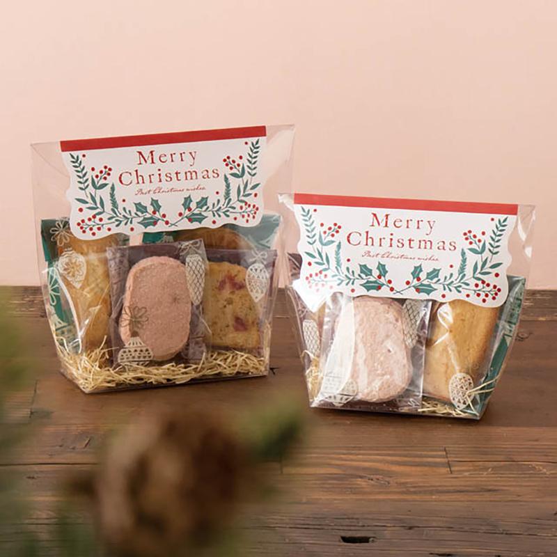 ギフト資材 XNW-1S クリスマスナチュラルリースギフトシール-1(30枚) ヘッズ