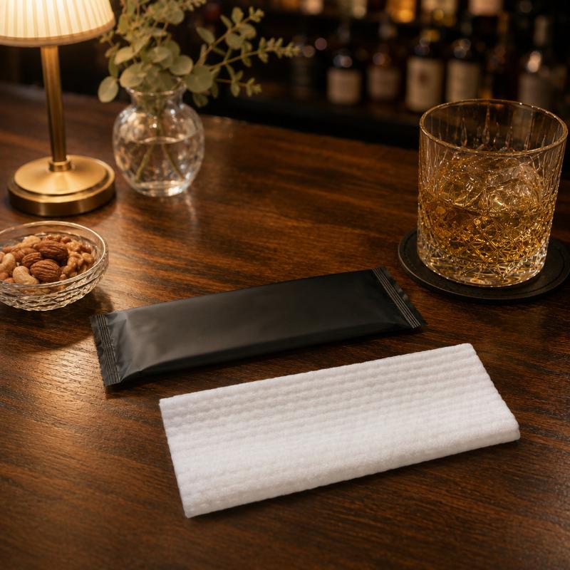 不織布おしぼり Palette ブラック 日本ラインファースト