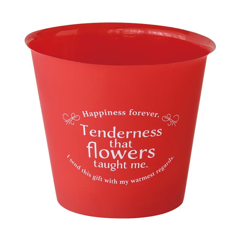 花器 CPM-PORS カラフルフラワーポット-S/マットレッド(30個) ヘッズ