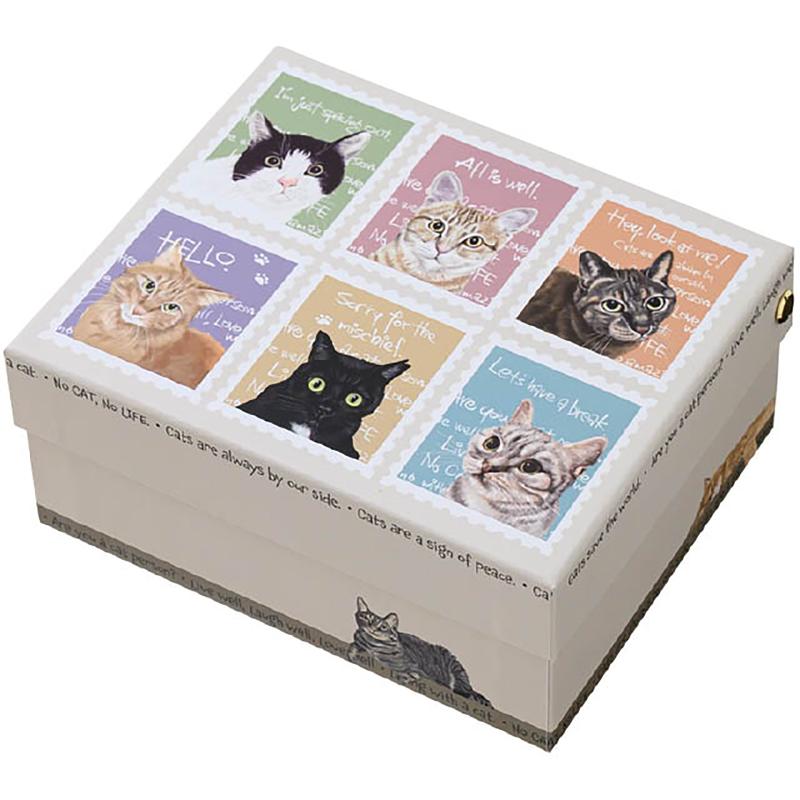 贈答箱 CHRA-COB1 チャリティーアニマルコレクション貼箱-1/猫(6個) ヘッズ