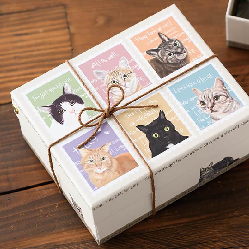 贈答箱 CHRA-COB1 チャリティーアニマルコレクション貼箱-1/猫(6個) ヘッズ