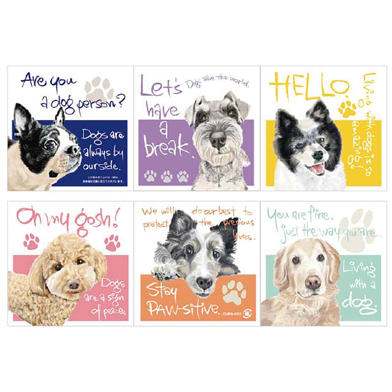 贈答箱 CHRA-GS2 チャリティーアニマルアソートギフトボックス-S/犬(20枚) ヘッズ