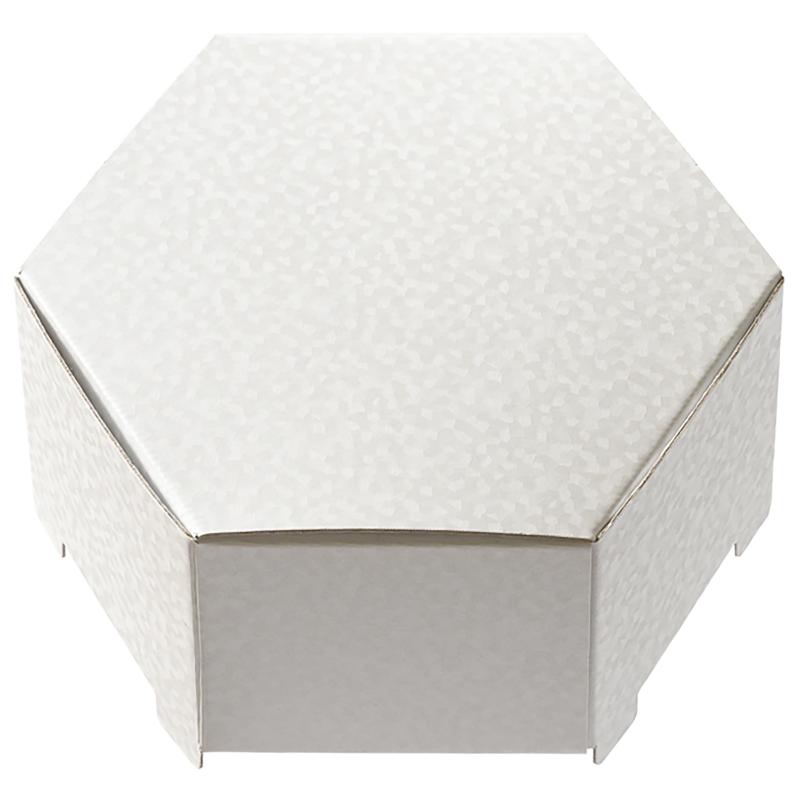 贈答箱 KRW-HGM きらび六角BOX-M/ホワイト(10枚) ヘッズ