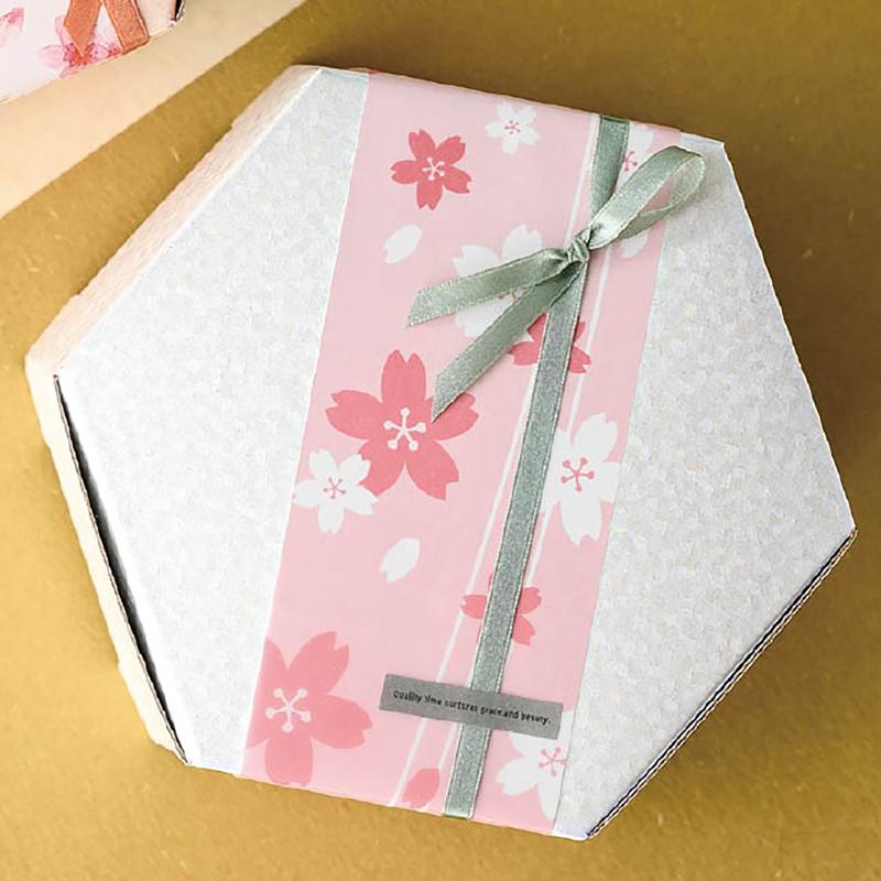 贈答箱 KRW-HGM きらび六角BOX-M/ホワイト(10枚) ヘッズ