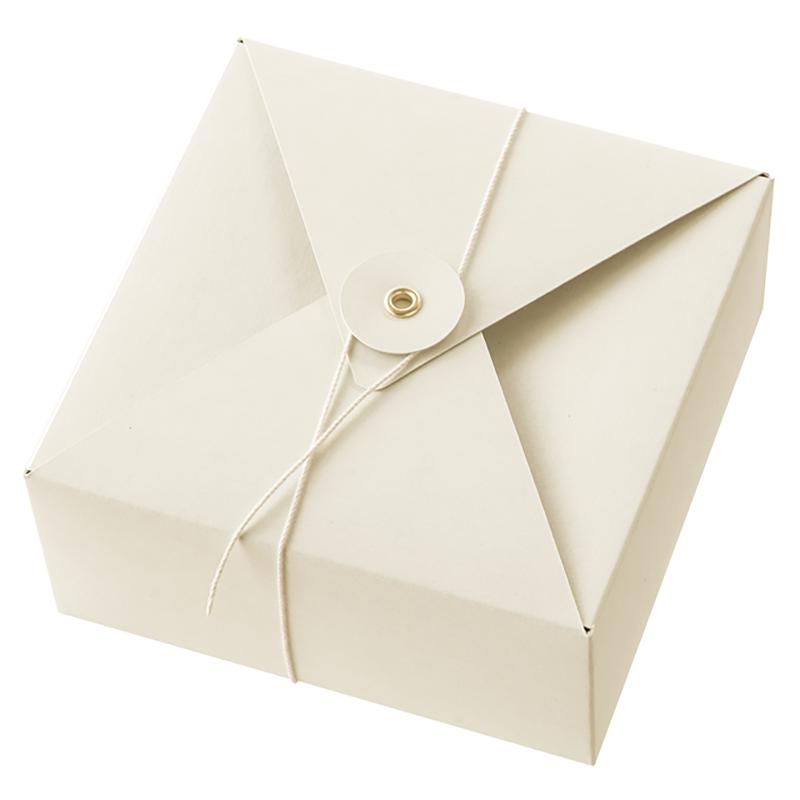 贈答箱 MTH-GSS 無地玉紐付ギフトBOX/オフホワイト-SS(10枚) ヘッズ