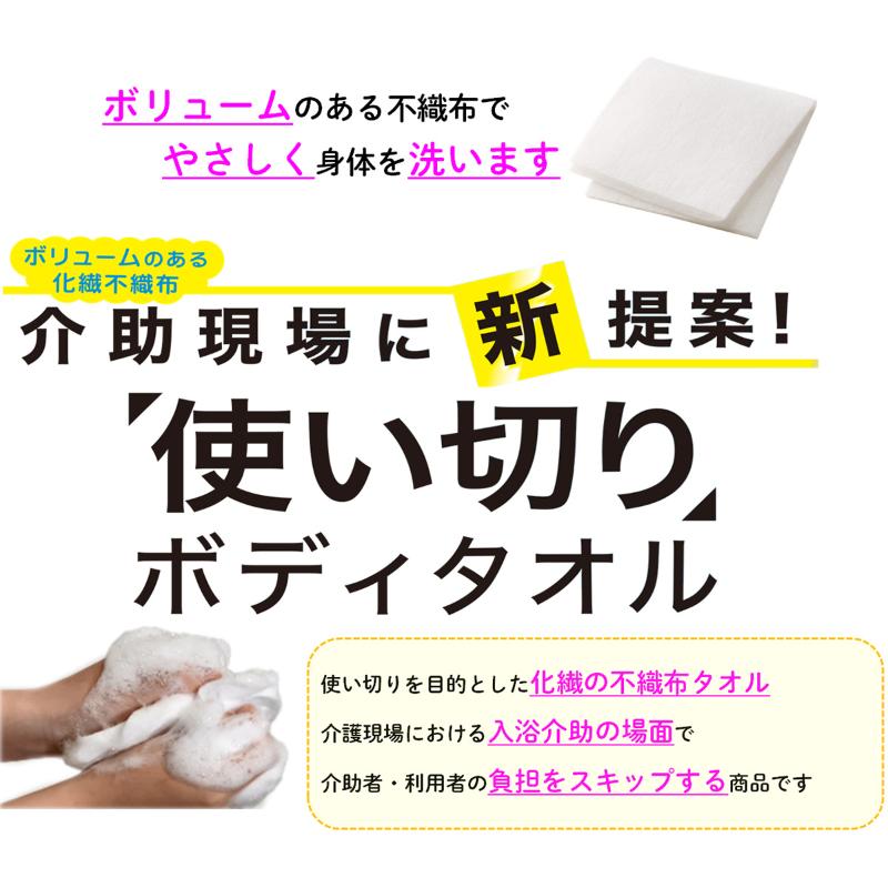 介護・医療用品 キクロンケア 使い切りボディタオルスキップ20P キクロン