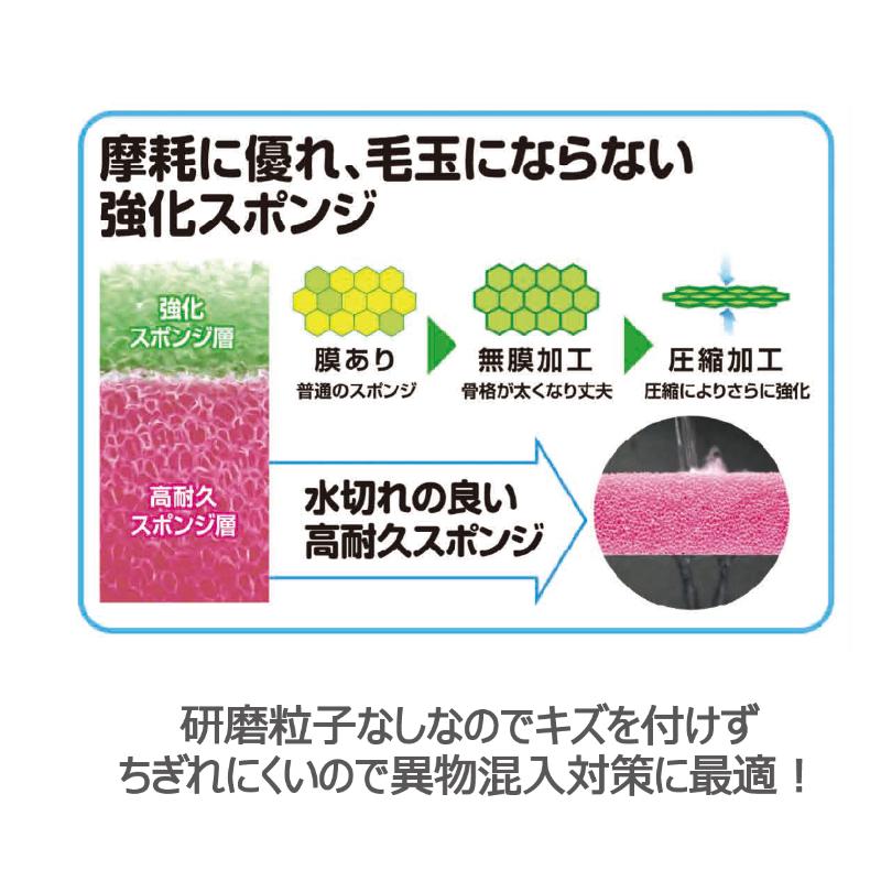 衛生資材 給食用スポンジ10P ピンク F-600 キクロン