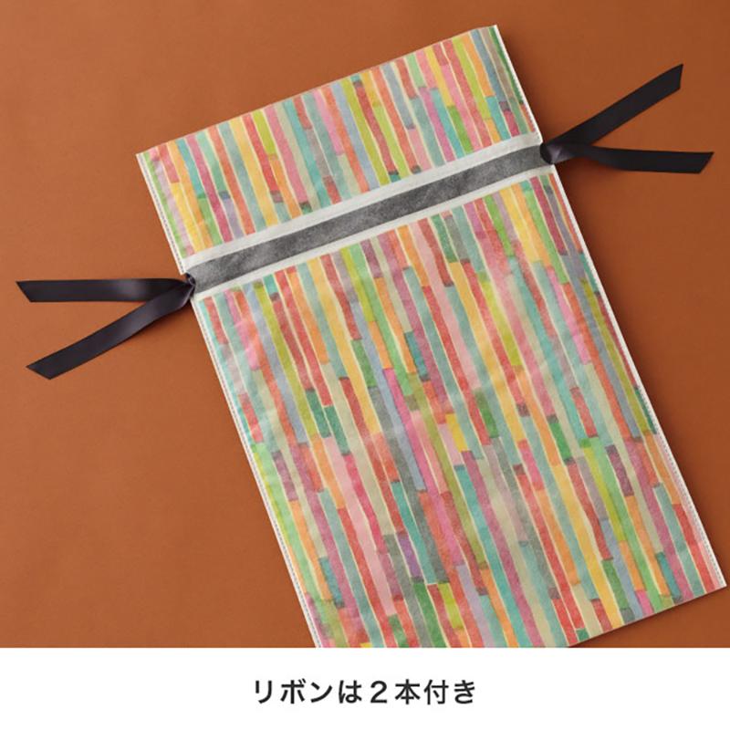 ラッピング用品 COA-RBM カラフルアートリボン付バッグ-M(20枚) ヘッズ